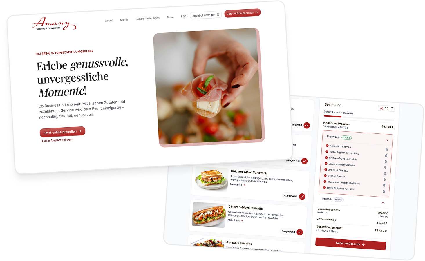 Neue Website mit Shop und Anfrageformular